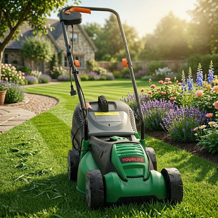 Електрическа косачка за трева 1600W-лека и мощна, 32 см.ширина,30L кош