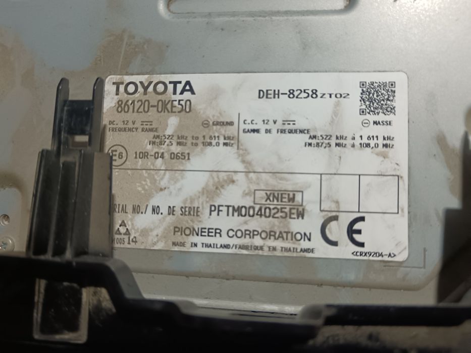 Radio Toyota Hilux 2016