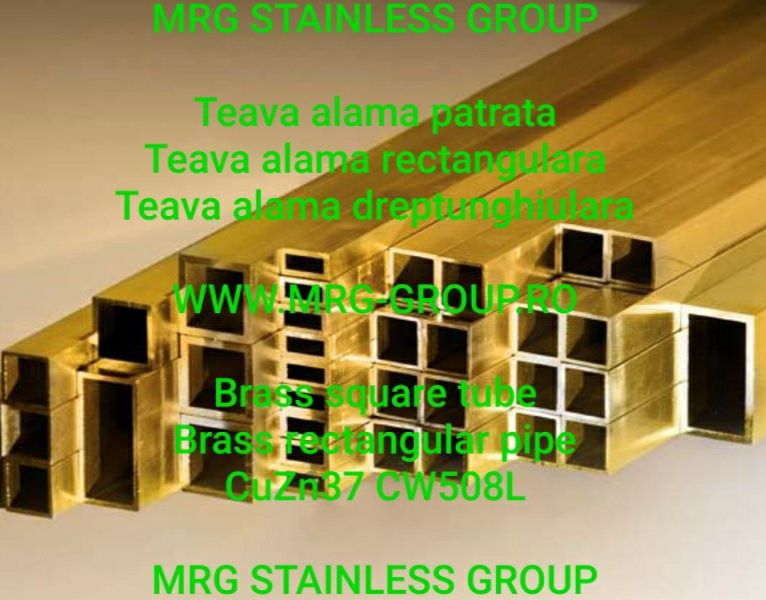 Teava aluminiu rectangulara Ex. 100x20x2mm, Inclusiv de alama sau inox