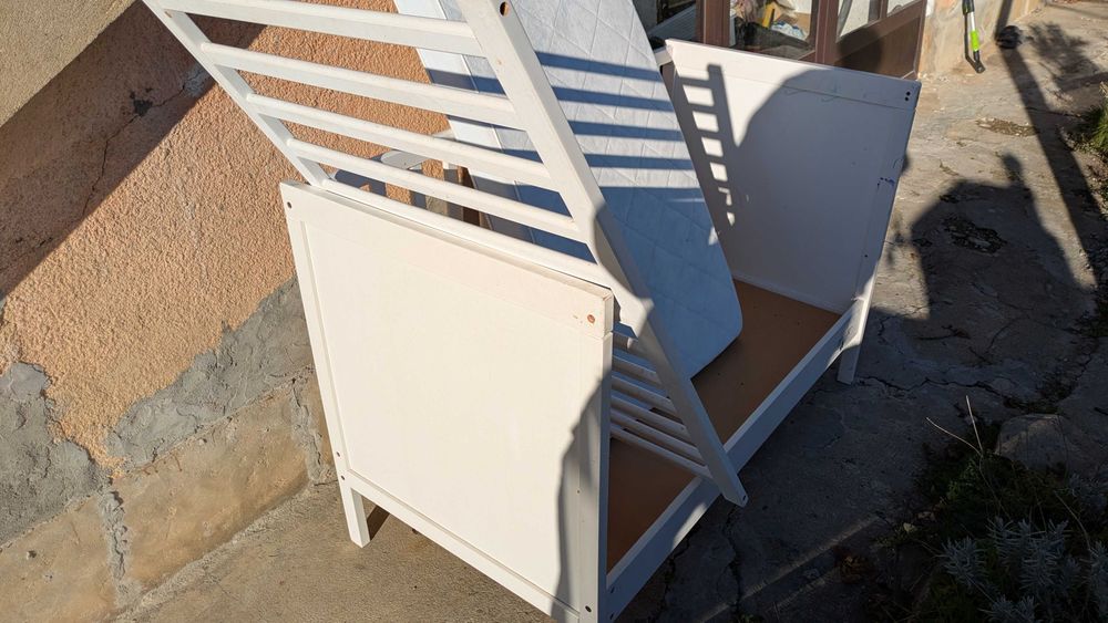 Детско бебешко легло SUNDVIK икеа ikea на две нива с матрак