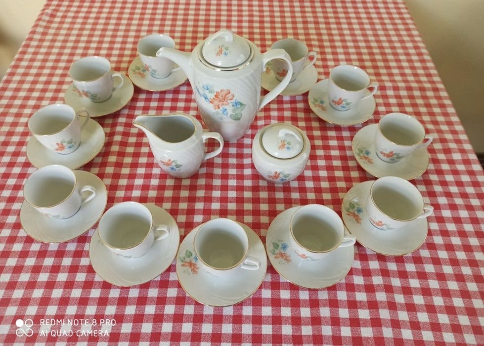 Set cafea 15 piese vintage. NOU, nefolosit