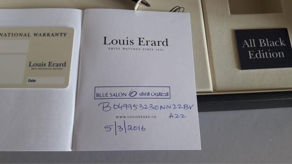 Louis Erard. All Black edition. Подарочный комплект. .