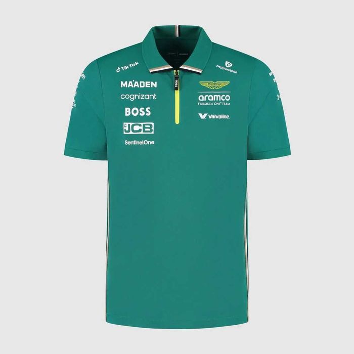 Aston Martin x Hugo Boss F1 Team Polo - Оригинална мъжка тениска с яка