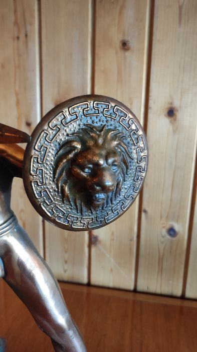 Масивна бронзова статуетка Цар Леонид (Hellenic Art) – винтидж