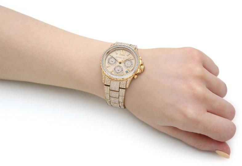 Ceas Michael Kors de dama Colectia Everest pave gold nou