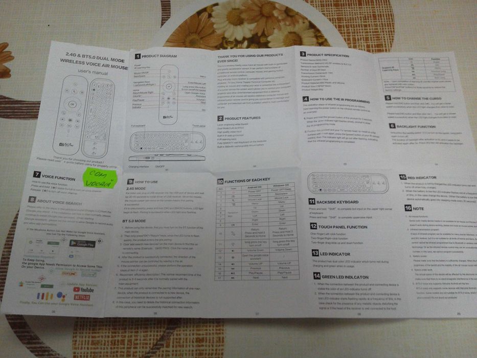 Telecomanda Vocala si Maus Ergonomic Vertical.