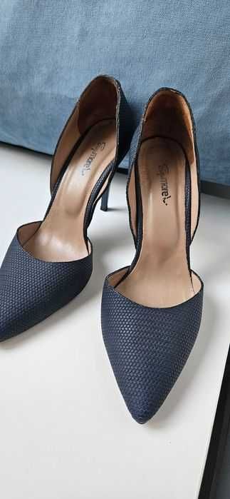 Pantofi dama stiletto, nr 40, confectionati manual din piele de sarpe