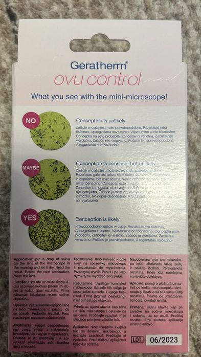 Geratherm Ovu Control - test ovulatie pe baza de saliva