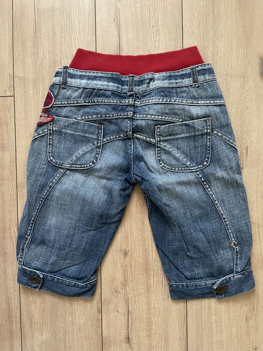 Къси дънки с еластичен колан, размер EUR 36