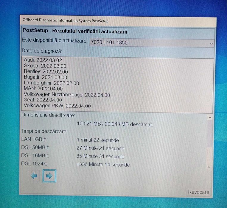 Soft ODIS S 7.2.1 si E 12.2 pentru diagnozele VAS 5054, Audi VW Skoda