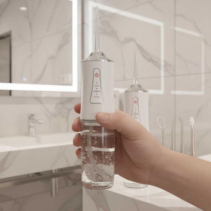 Портативен зъбен душ с 3 режима на действие – слаб, среден и силен