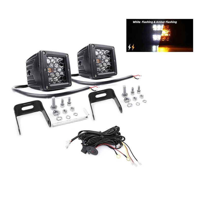 6 БРОЯ х 96W LED Фарове Диодни Халогени Фарове + Окабеляване с бутон гр ...