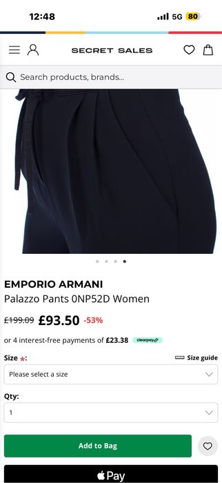 Emporio armani s с летен панталон висока талия