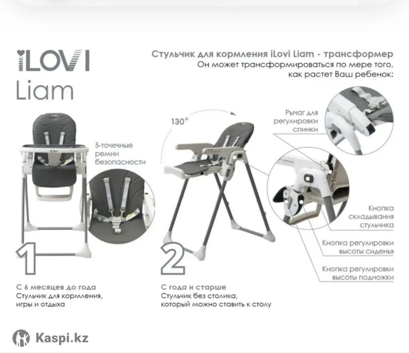 Стульчик для кормления iLovi  Swing 2mint