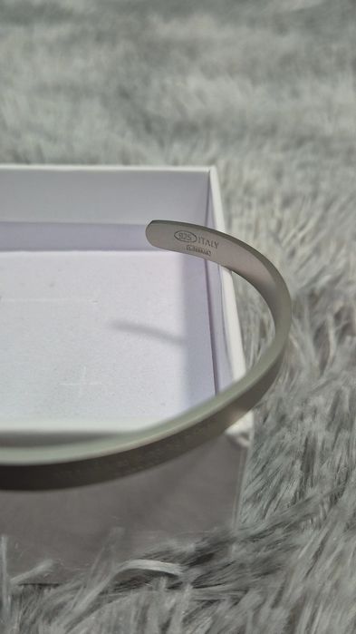Bratara Maison Margiela Frosted Surface si silver