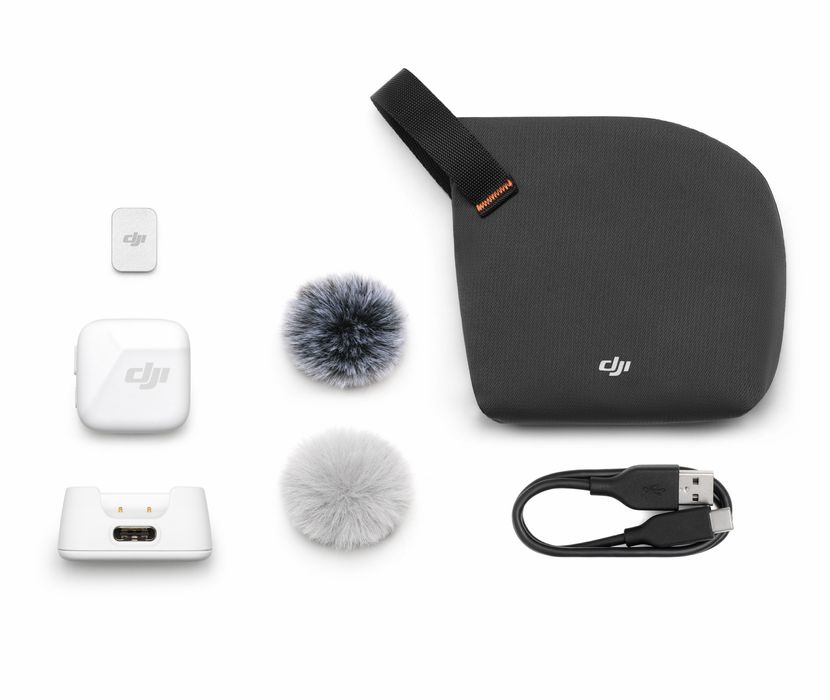 Dji mini mic микрофон бял