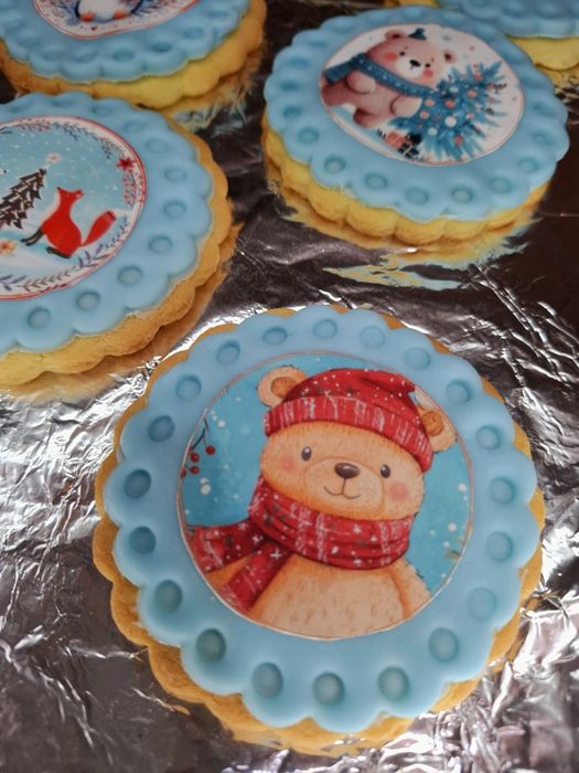 Персонализирани коледни маследни бисквити в кутия