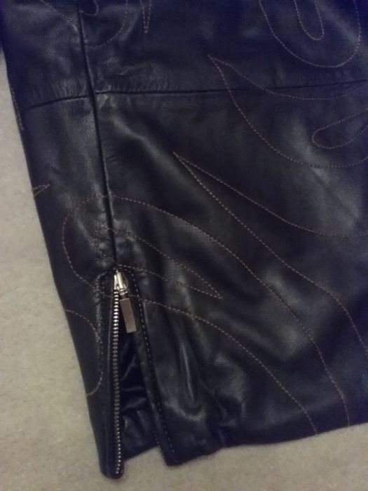 Haina de dama din piele naturala