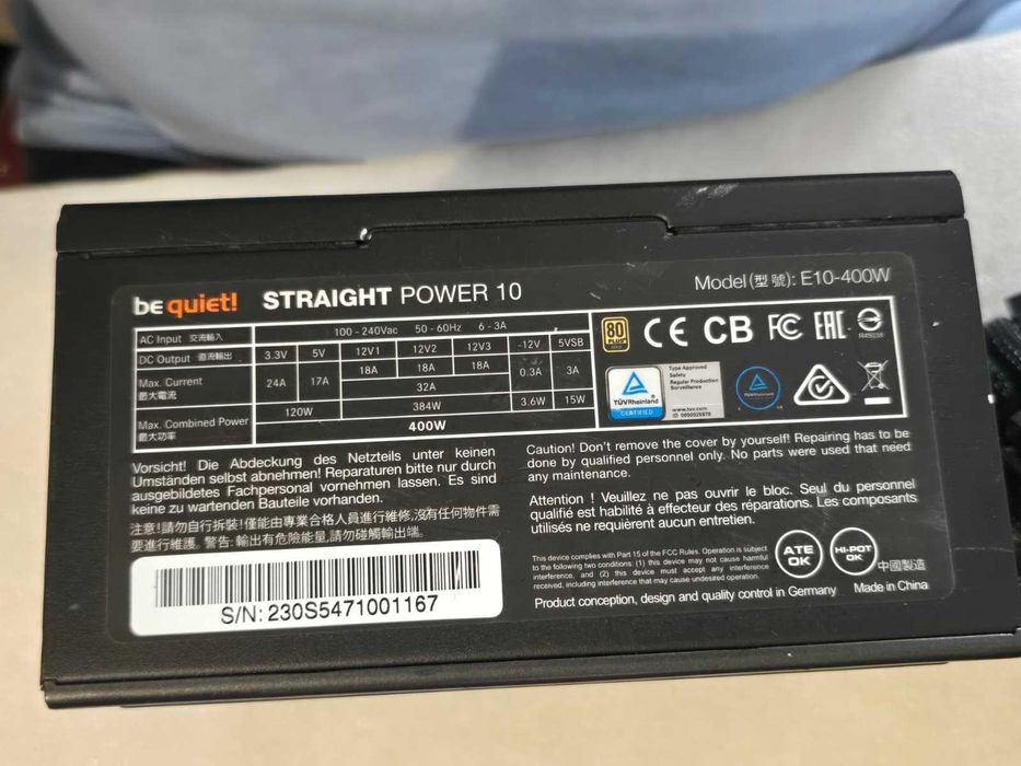 Sursa PC Be quiet! Straight Power 10, 80+ Gold 400W, 2 x 6+2-pin PCIe