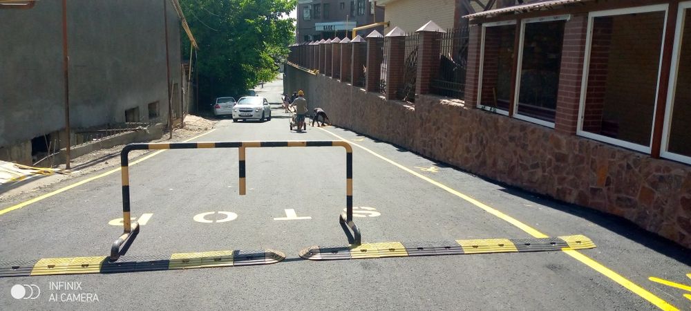 Лежачий полицейский и (разметка) йул чизиш хизматлари