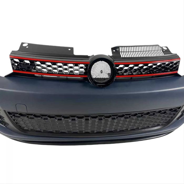 Предна броня за VW Golf 6, GTI дизайн с халогени, грундирана