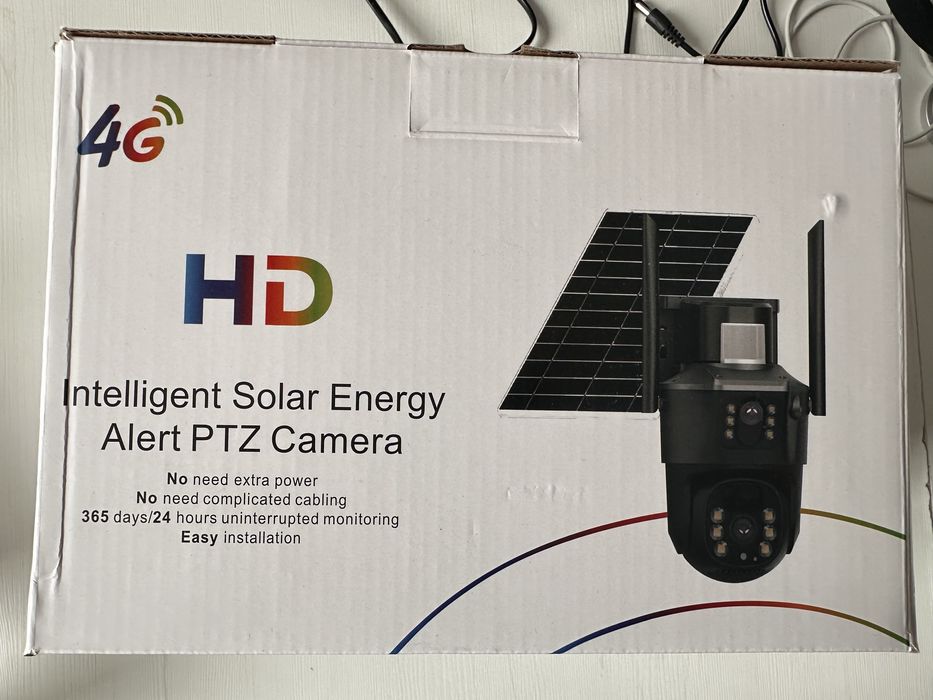 Camera supraveghere 4G cu panou solar si card SIM aplicatie mobil