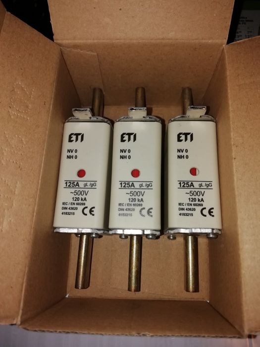Високомощни предпазители ETI - 63, 80, 100 и 125А