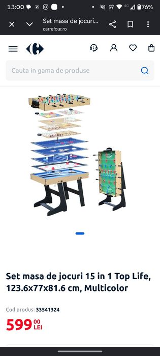 Set masa de jocuri 15 in 1 Top Life