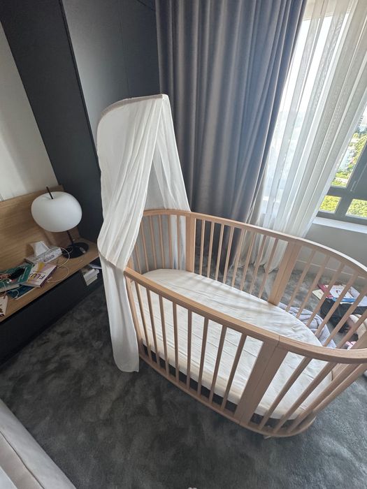 Stokke Sleepi Natural, set complet cu saltea și accesorii