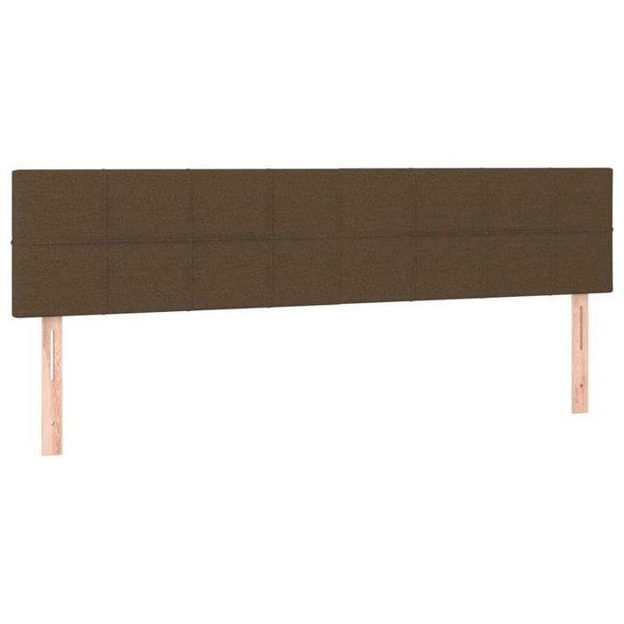 Tăblii de pat 200x5x78/88 cm, material textil maro închis VidaXL