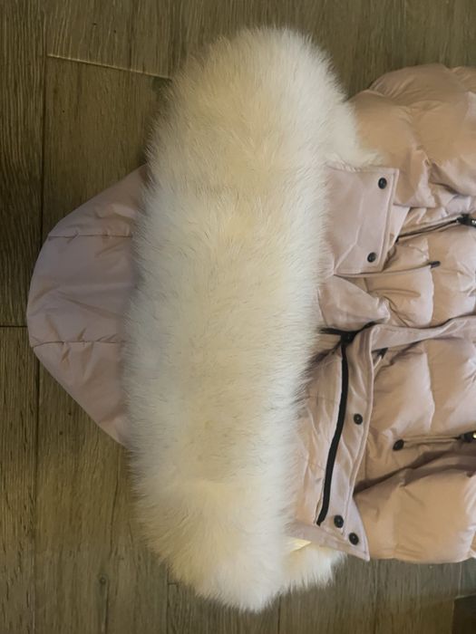 Зимно яке с обемна яка от естествен косъм лисица