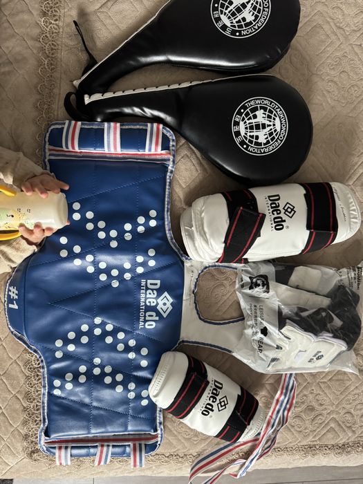 Набор спортивной защиты MOOTO Набор экипировки для таеквондо синий S