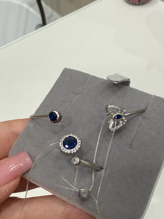 Серьги пуссеты из серебра 925