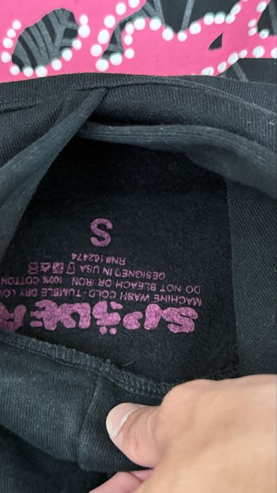 Sp5der P*NK Hoodie Black Men's
