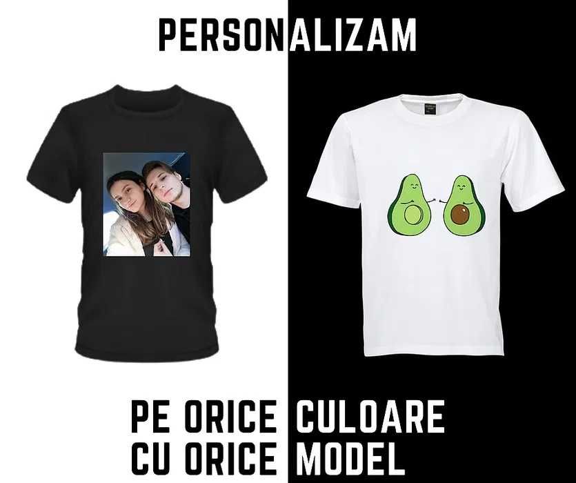 Tricouri negre personalizate - Imprimare cu orice model