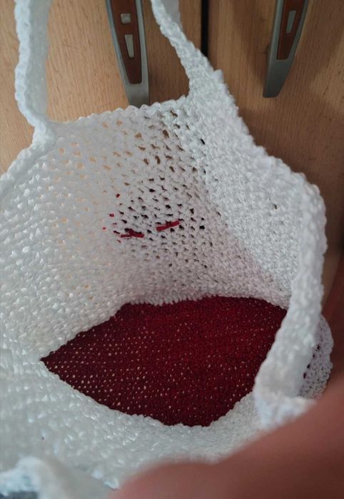 Geantă croșetată handmade de damă din poliester