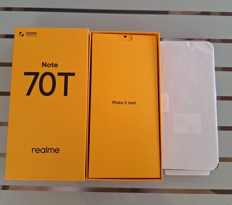Чисто нов Realme Note 70T [128GB / 64GB] – Неразопакован, Пълен комплект