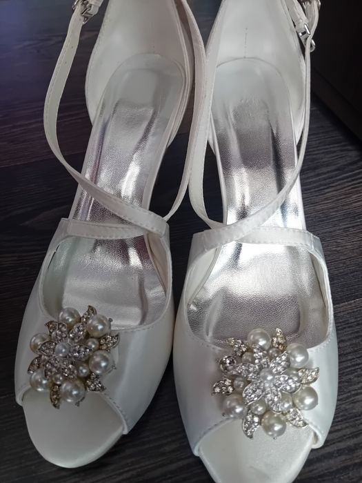 Sandale mireasa ivory