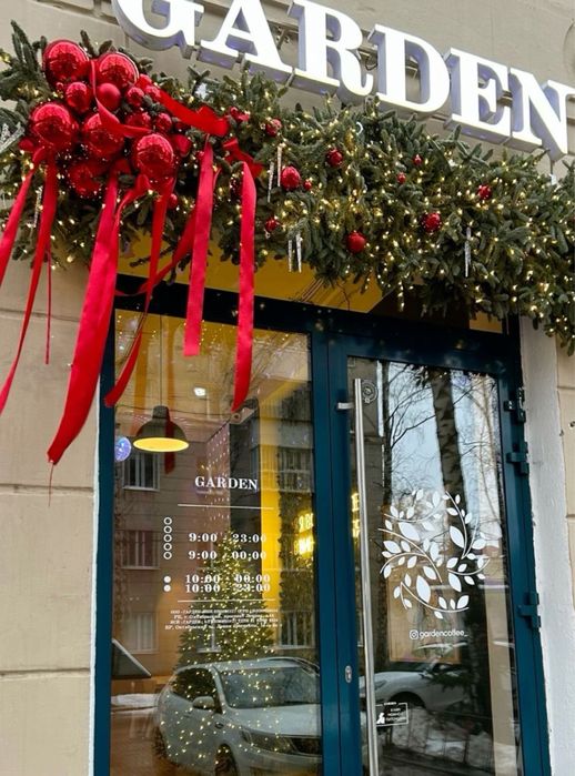 Новогодние оформление Астана 24/7 Фасадное оформление