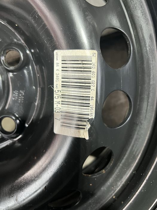 Kit Roata Rezerva 15 Audi VW Golf 5 6 Jetta 5x112 Cric Cheie Carlig