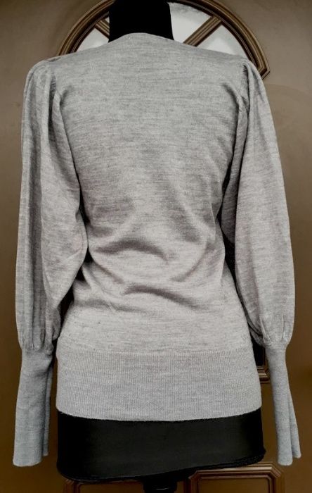 RESERVED Superba Bluza  Top Fashion/Chic Dama Gri Maneci Bufante