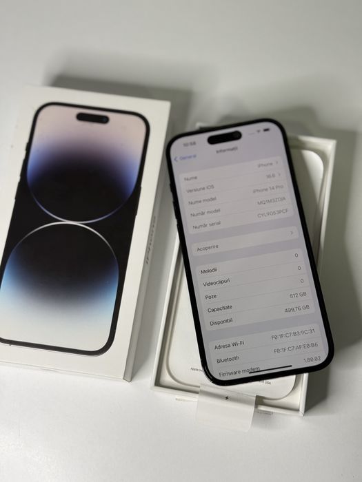 iPhone 14 Pro 512 GB 93% impecabil full box !