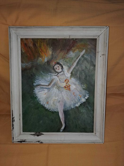 tablou vechi pictura 46,5/38 cm reproducere Edgar Degas