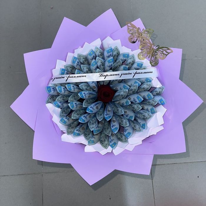 Денежный букет, подарок, букет из денег