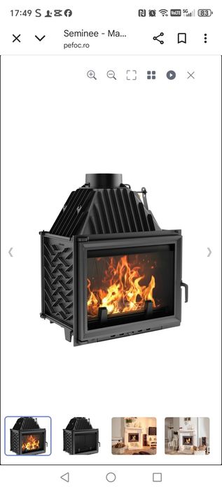 REDUCERE Șemineu Fontă 18 kw + Materiale Montaj