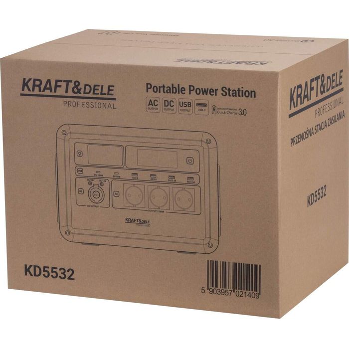 Statie de alimentare portabila, lanterna incorporata, 230V, 1152Wh /