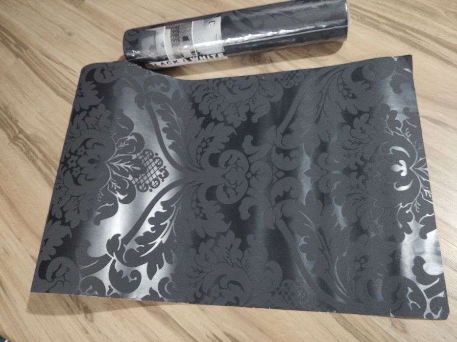 Tapet Retro Barock vinil - negru
