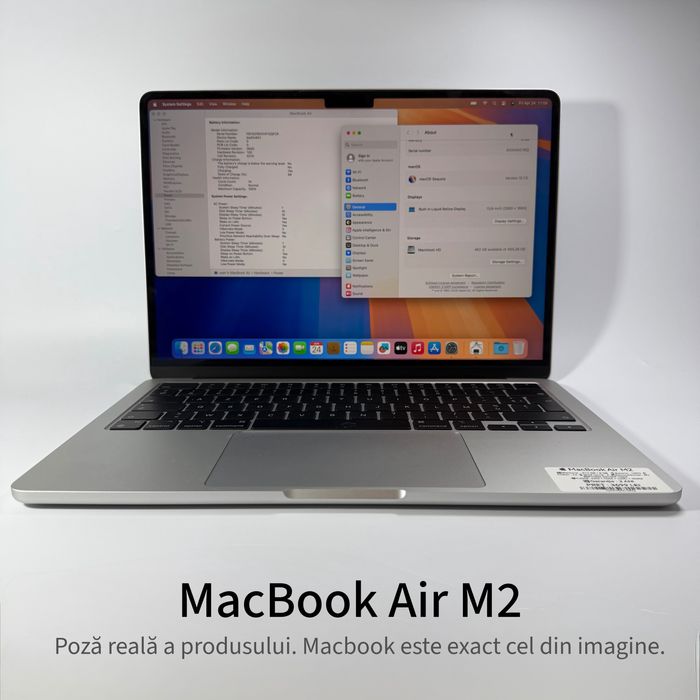 iSpotMobile.ro - Macbook Air M2 512 gb - ca nou - 12 cicluri - Garantie 2 ani