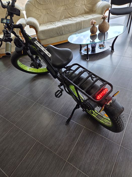 Електрически велосипед KETELES K800 PRO, две батерии - 23Ah, 2000W, 48V, 100 км автономия, 55 км/ч максимум, зелено