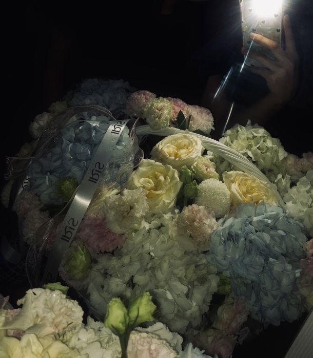 Цветы в корзинке